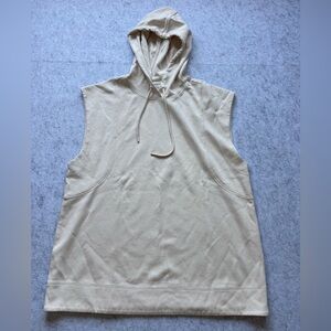 Athleta Sleeveless Sweater Hoodie Women’s Cream Size Small New